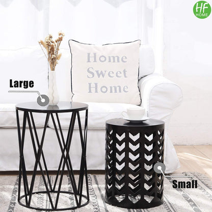 Nest Of Tables Tables Plant Stand for Living Room Balcony Home Garden Stool Patio Outdoor- Black 