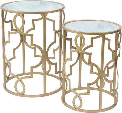 Nest Of Tables: Top Set of 2, Stacking Small Coffee Tables for Small Space Living Room