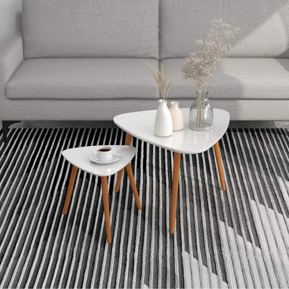 Nest Of Tables : White Nesting Coffee Table for Living Room