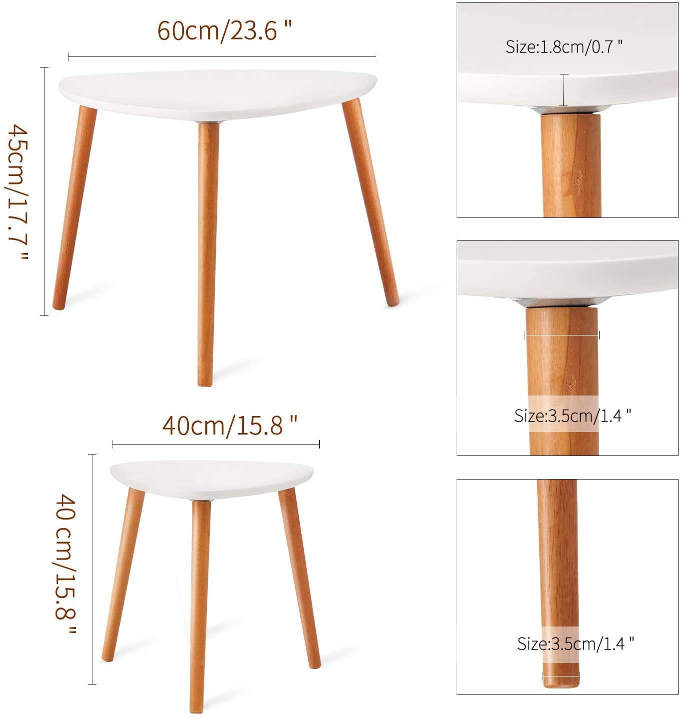 Nest Of Tables : White Nesting Coffee Table for Living Room