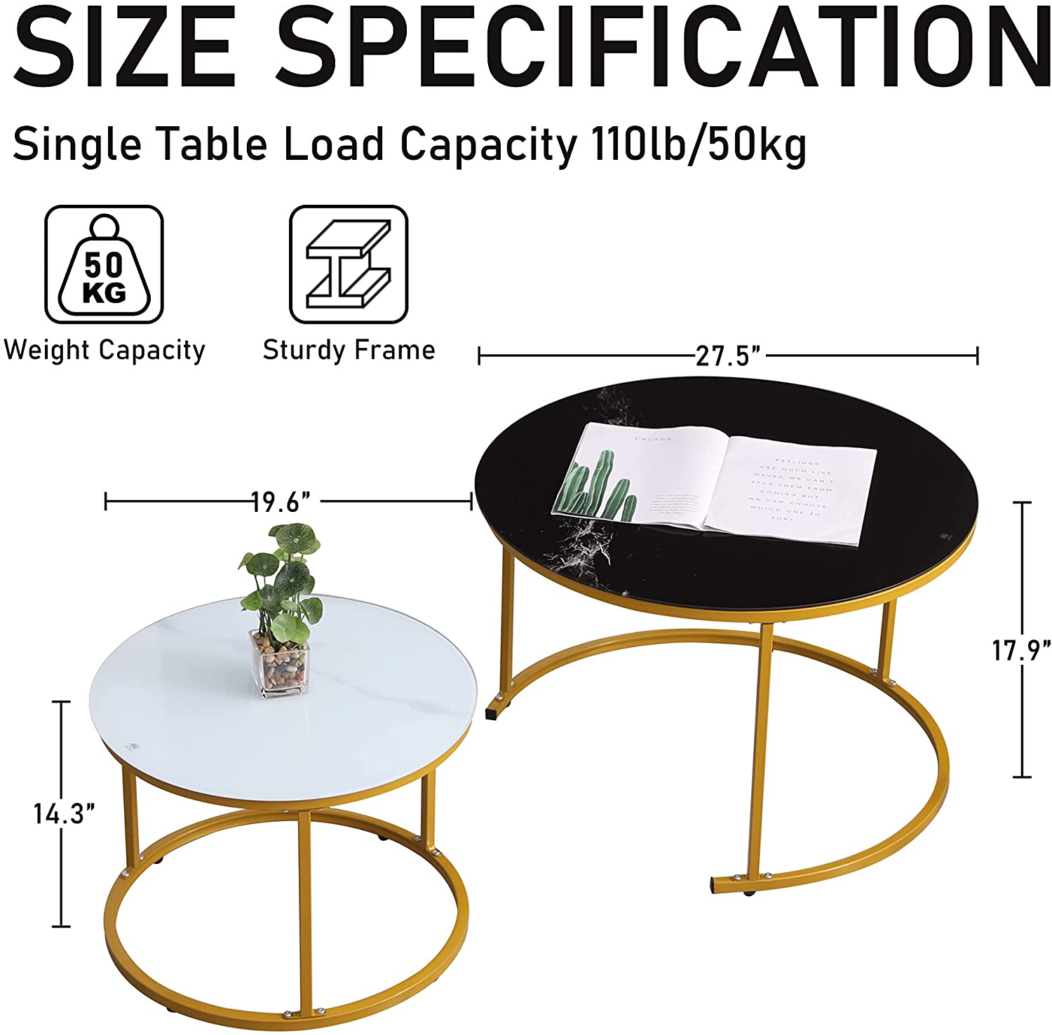 Nest Of Tables : Modern Round Nesting Coffee Table Set