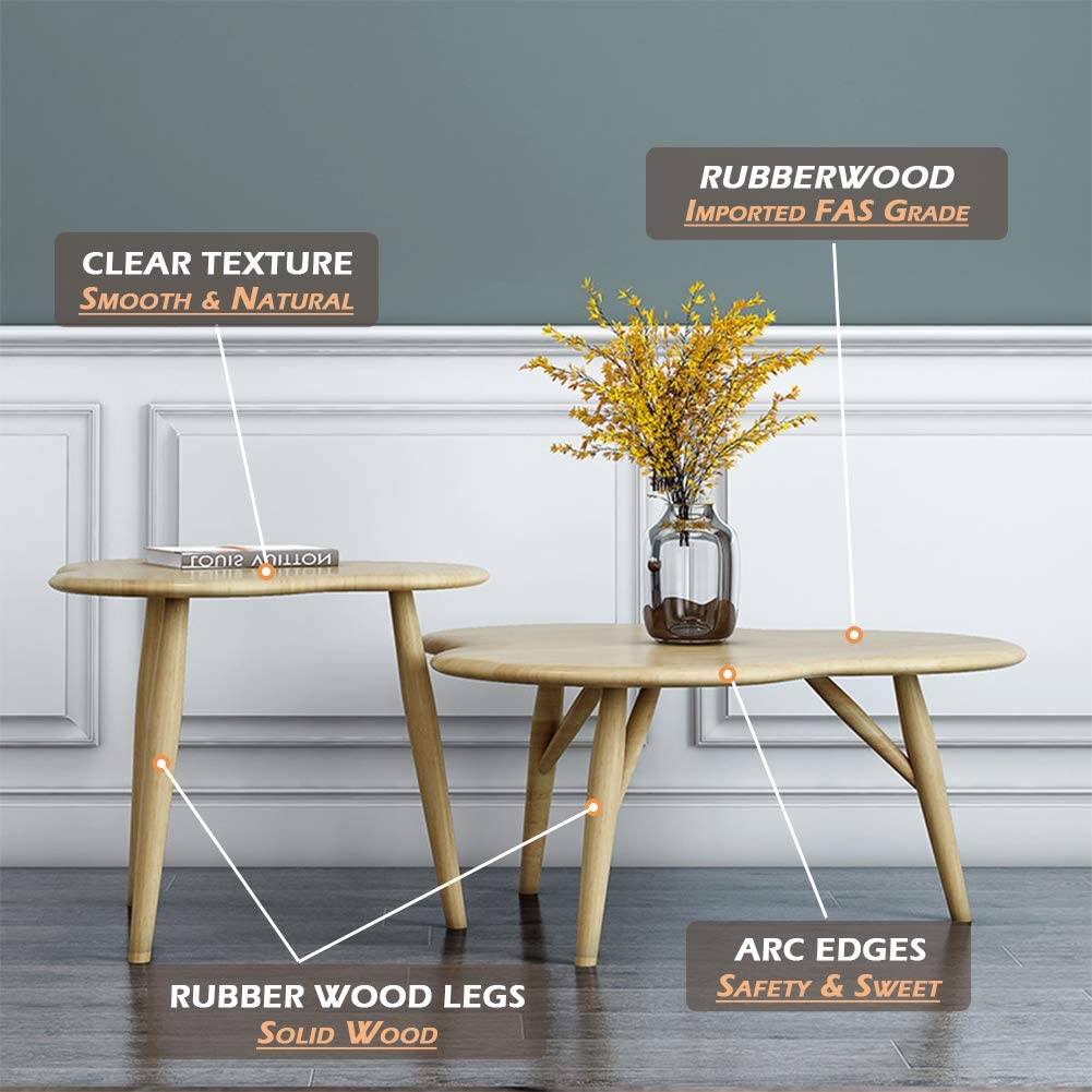 Nest of Tables : Nesting Coffee Table Symmetrical Petal Shape