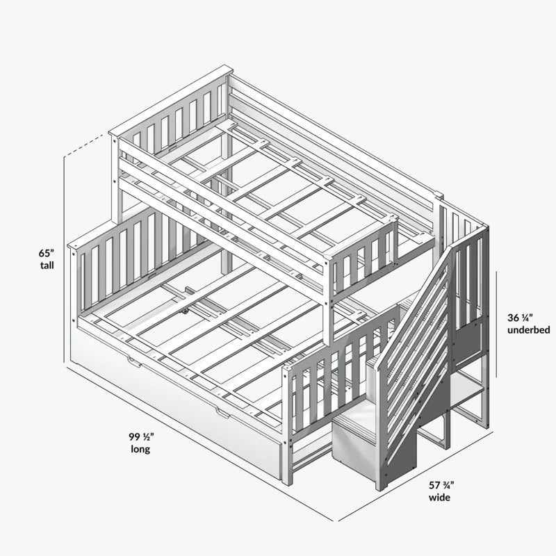 Bunk Bed: Solid Wood Standard Bunk Bed