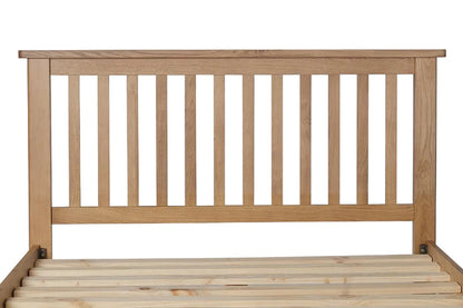 Double Bed: Oak Wooden Double Bed