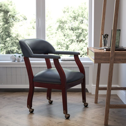 Office Chair : 24" W Office Chair with Wood Frame