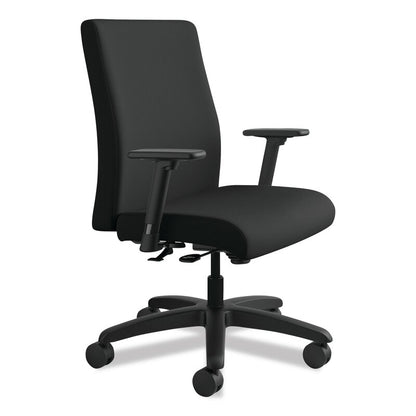 Office Chair : Upholstered Black Office Chair