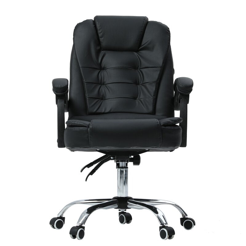 Office Chair : Upholstered Black Office Chair