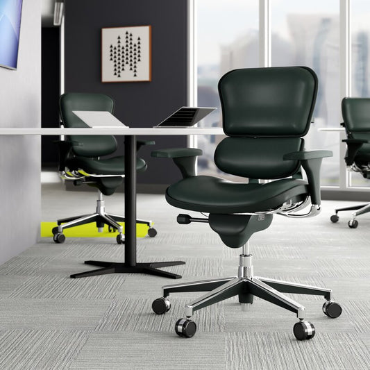 Office Chair : Upholstered Black Office Chair