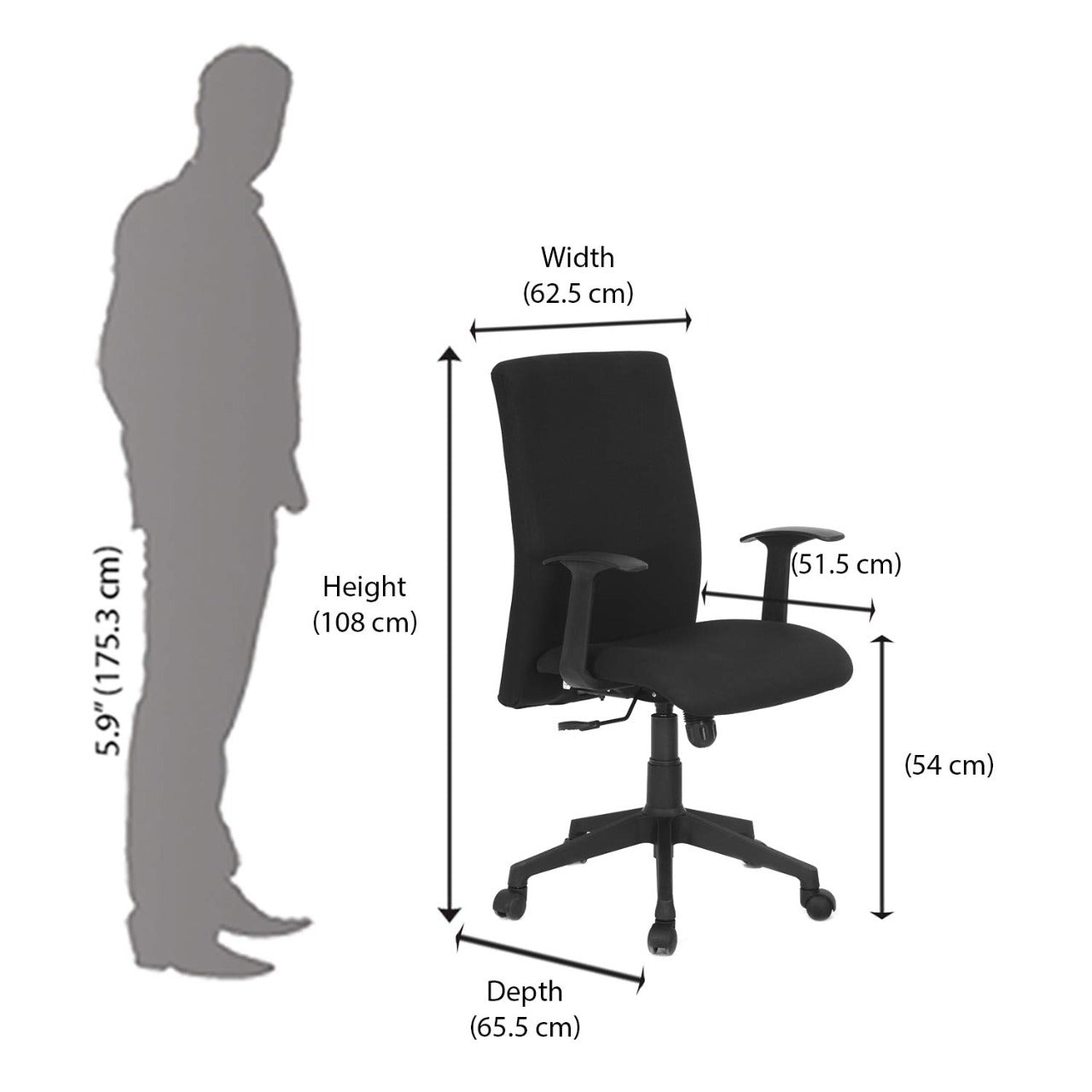 Office Chair Upholstered Black Office Chair