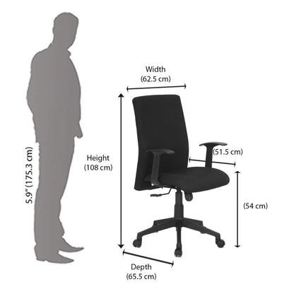 Office Chair Upholstered Black Office Chair