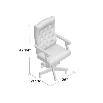 Office Chair : Upholstered Brown Office Chair