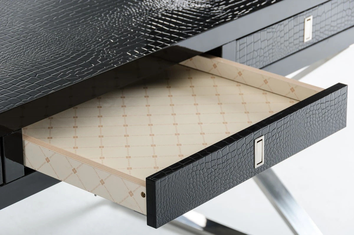 Office Desk : Black Crocodile Desk