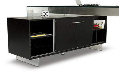 Office Desk : Black Oak Office Desk
