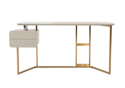 Office Desk Modern Grey & Bronze Desk