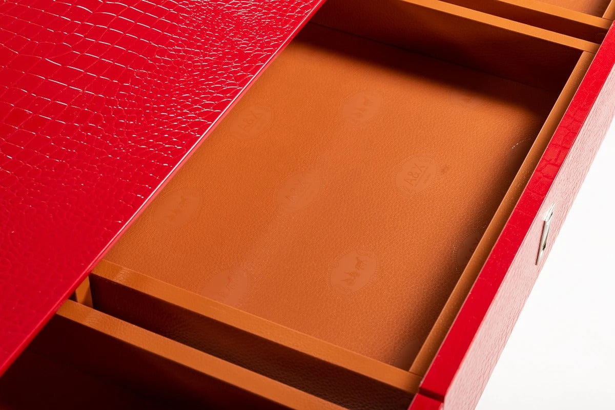 Office Desk: Red Crocodile Desk