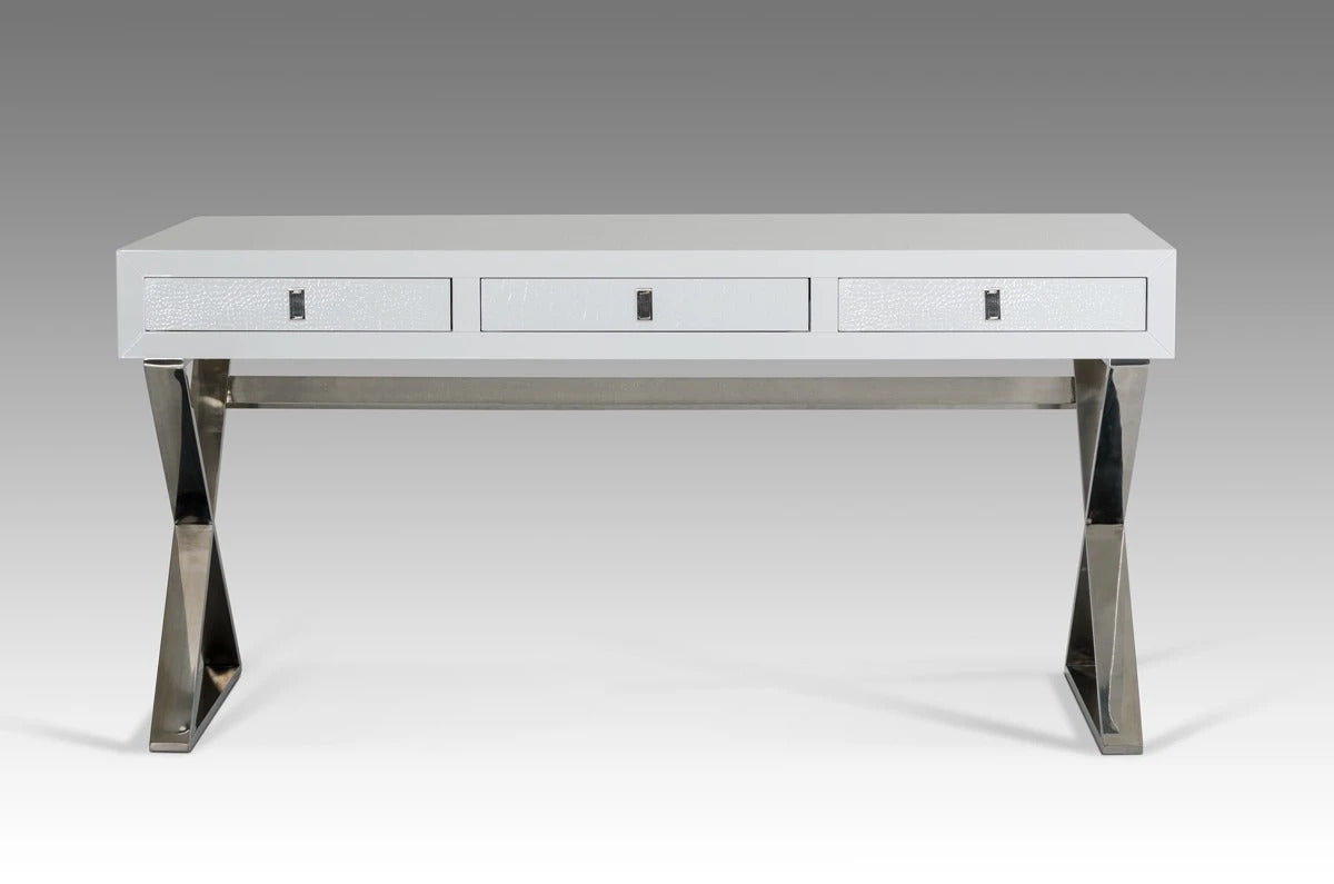 Office Desk: White Crocodile Desk