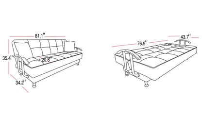 Office Sofa 81.1'' Recessed Arm Sofa