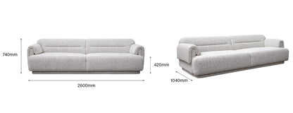 Office Sofa 89'' Round Arm Sofa