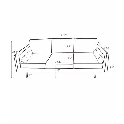 Office Sofa : Arm Sofa with Reversible Cushions