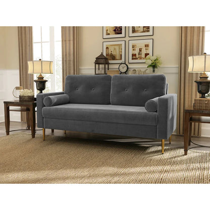 Office Sofa : JOY 71.26'' Velvet Square Arm 2 Seater Sofa Set