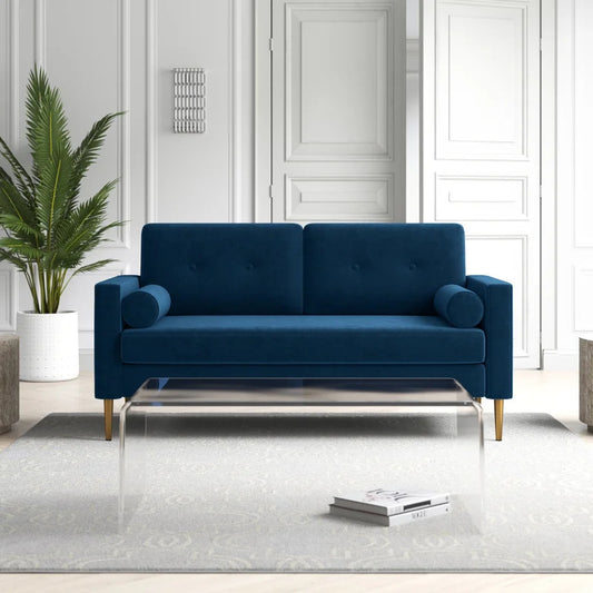 Office Sofa : JOY 71.26'' Velvet Square Arm 2 Seater Sofa Set