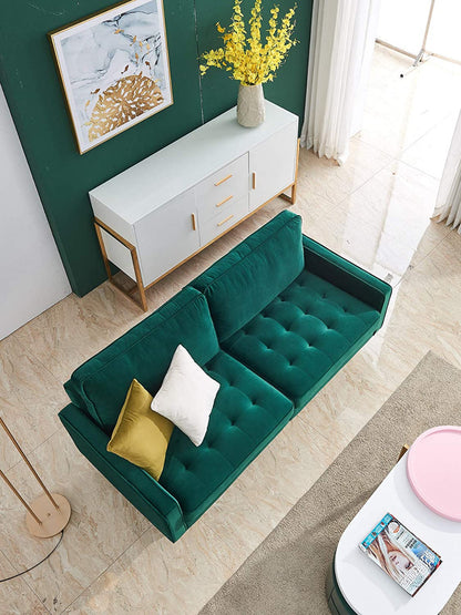Office Sofa : JOY 71.6'' Velvet Square Arm Sofa
