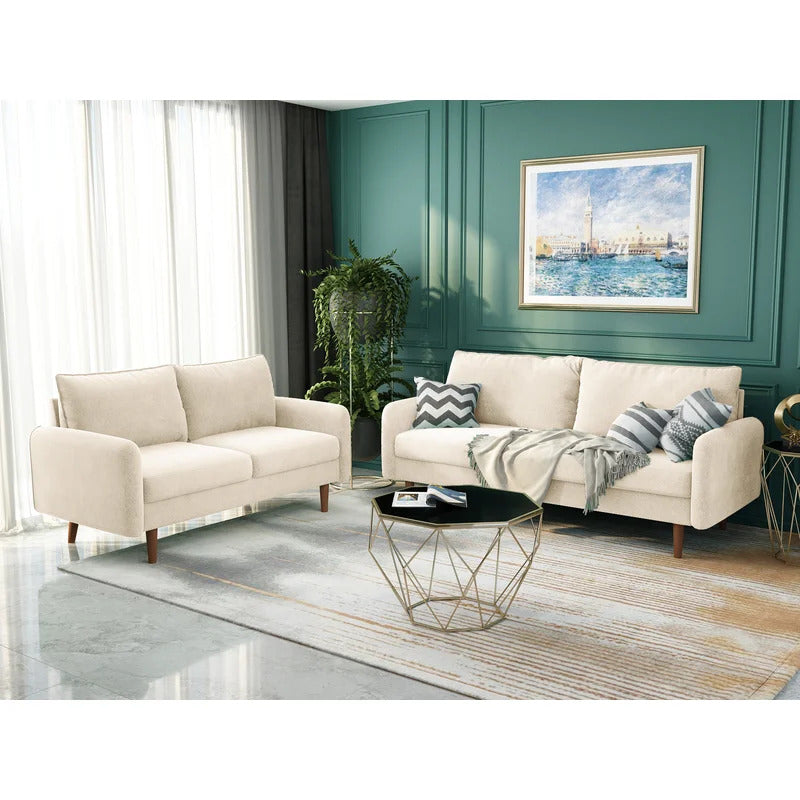 Office Sofa : JOY 71.6'' Velvet Square Arm Sofa
