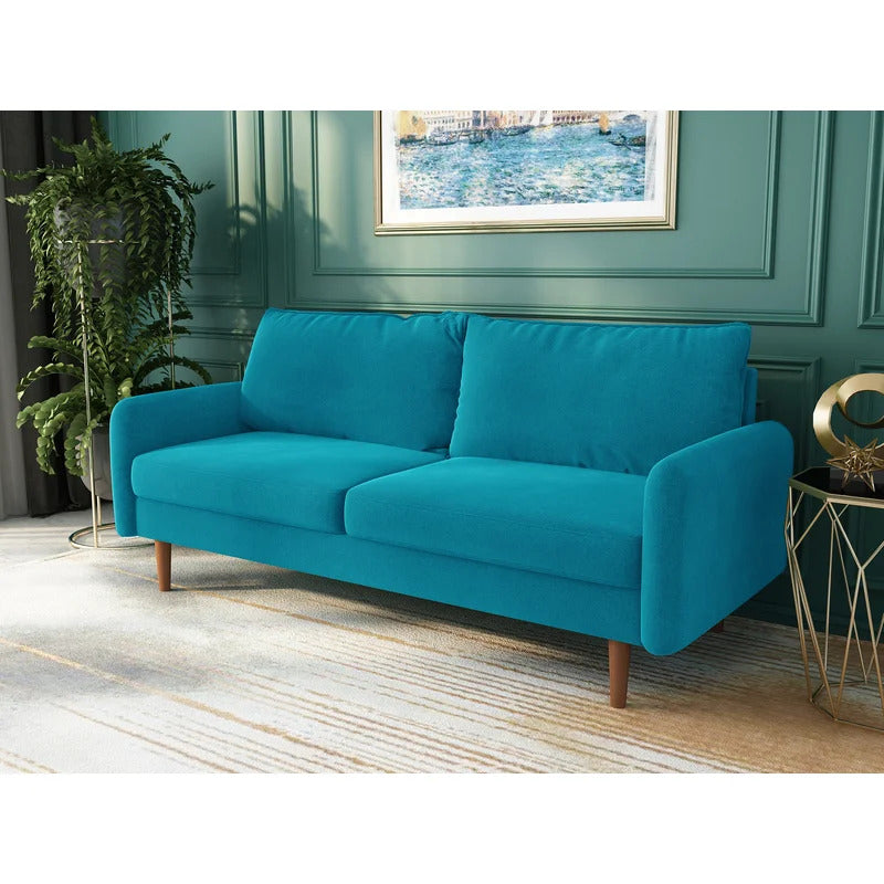 Office Sofa : JOY 71.6'' Velvet Square Arm Sofa
