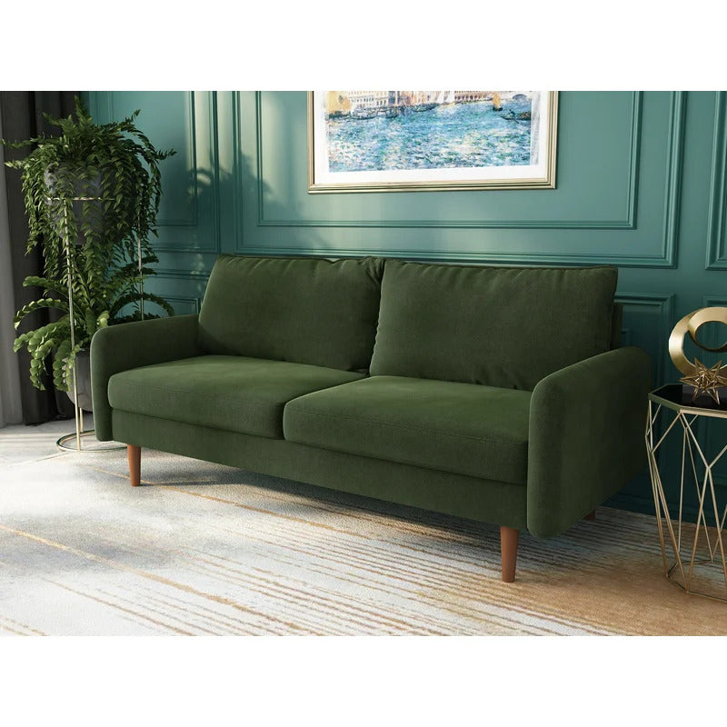 Office Sofa : JOY 71.6'' Velvet Square Arm Sofa