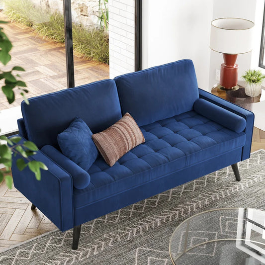 Office Sofa : KIA 69.7'' Velvet Square Arm Sofa
