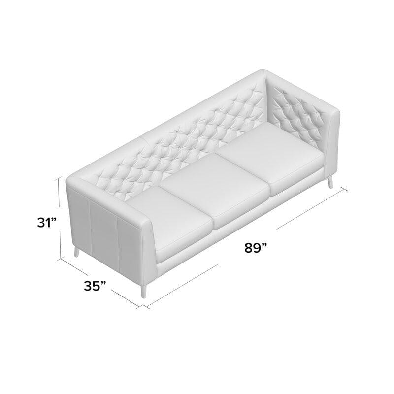 Office Sofa RIO 90 Leatherette Tuxedo Arm Sofa