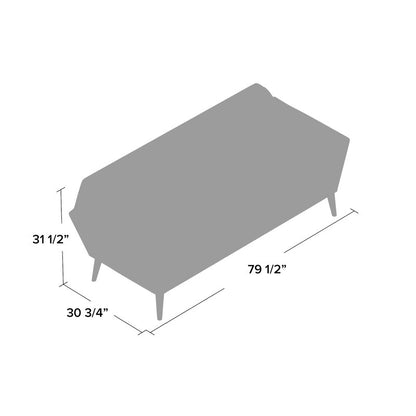Office Sofa SINE 79.5 Flared Arm Sofa
