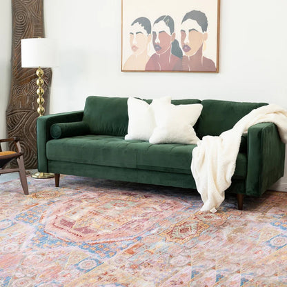 Office Sofa : ZEN 84'' Velvet Square Arm Sofa