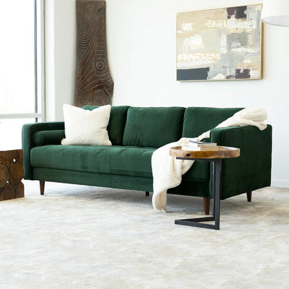 Office Sofa : ZEN 84'' Velvet Square Arm Sofa
