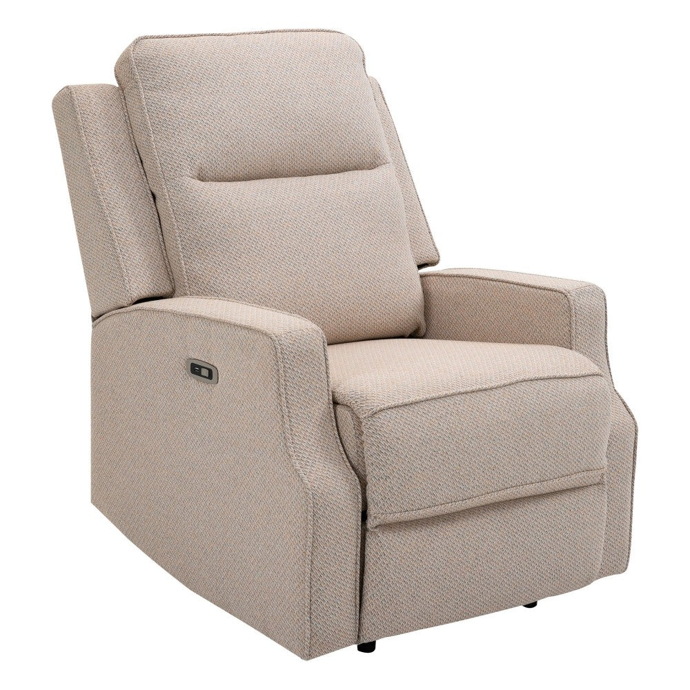 One seater sofa: Fabric Upholstered Recliner Chair/Armchair Sofa With Retractable Footrest