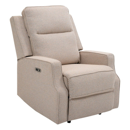 One seater sofa: Fabric Upholstered Recliner Chair/Armchair Sofa With Retractable Footrest