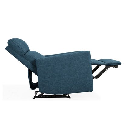 One seater sofa: Fabric Upholstered Recliner Chair/Armchair Sofa With Retractable Footrest
