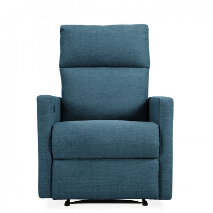 One seater sofa: Fabric Upholstered Recliner Chair/Armchair Sofa With Retractable Footrest