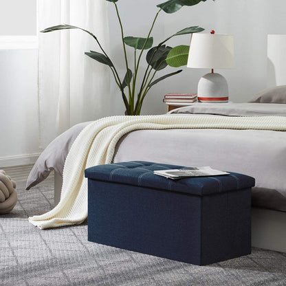 Ottomans : 30 inches Storage Ottoman Bench, Foldable Footrest