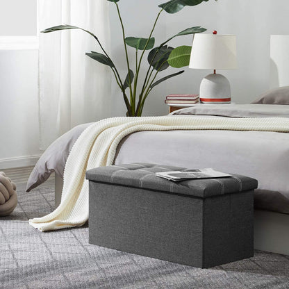 Ottomans : 30 inches Storage Ottoman Bench, Foldable Footrest