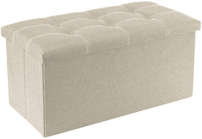 Ottomans : 30 inches Storage Ottoman Bench, Foldable Footrest