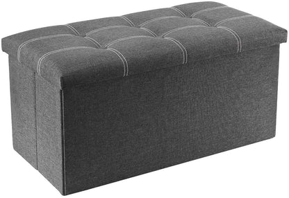 Ottomans : 30 inches Storage Ottoman Bench, Foldable Footrest
