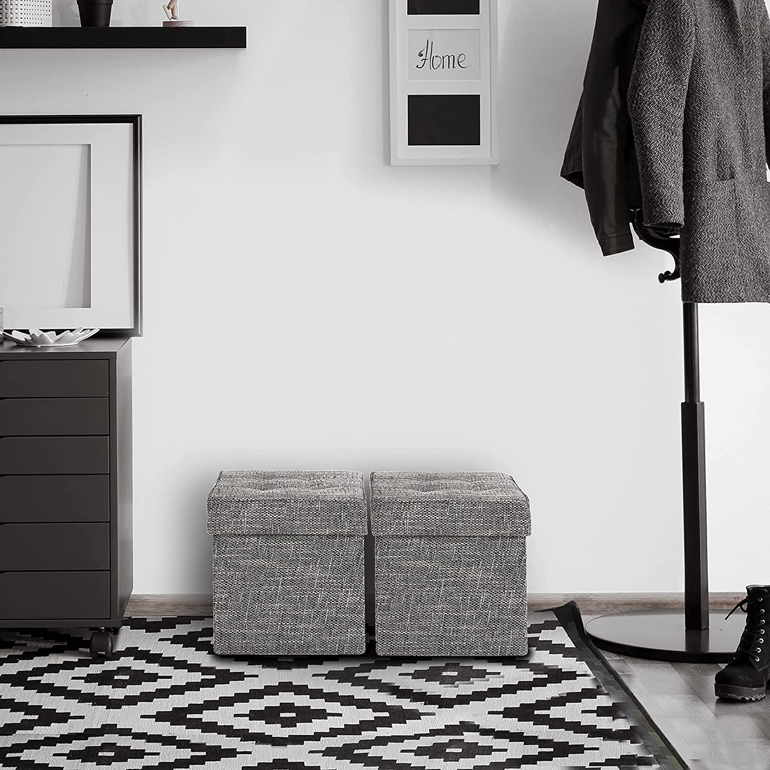 Ottomans : Classics Fold able Storage Footrest Chest Ottoman, 1-Pack