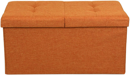Ottomans : Folding Toy Box Chest with Ottomans Bench Foot Rest