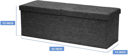 Ottomans : Folding Toy Box Chest with Ottomans Bench Foot Rest