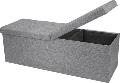 Ottomans : Folding Toy Box Chest with Ottomans Bench Foot Rest