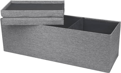 Ottomans : Folding Toy Box Chest with Ottomans Bench Foot Rest