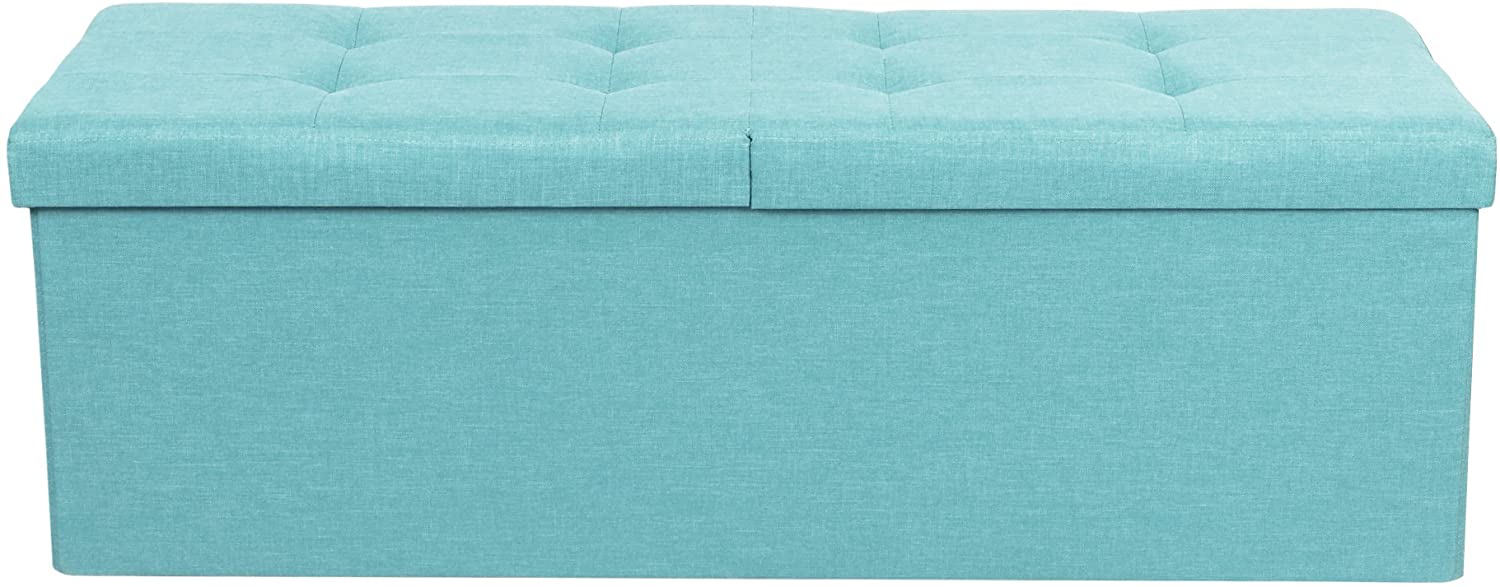 Ottomans : Folding Toy Box Chest with Ottomans Bench Foot Rest