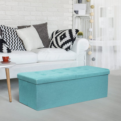 Ottomans : Folding Toy Box Chest with Ottomans Bench Foot Rest
