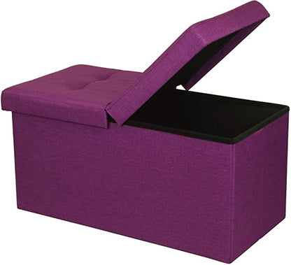 Ottomans : Folding Toy Box Chest with Ottomans Bench Foot Rest